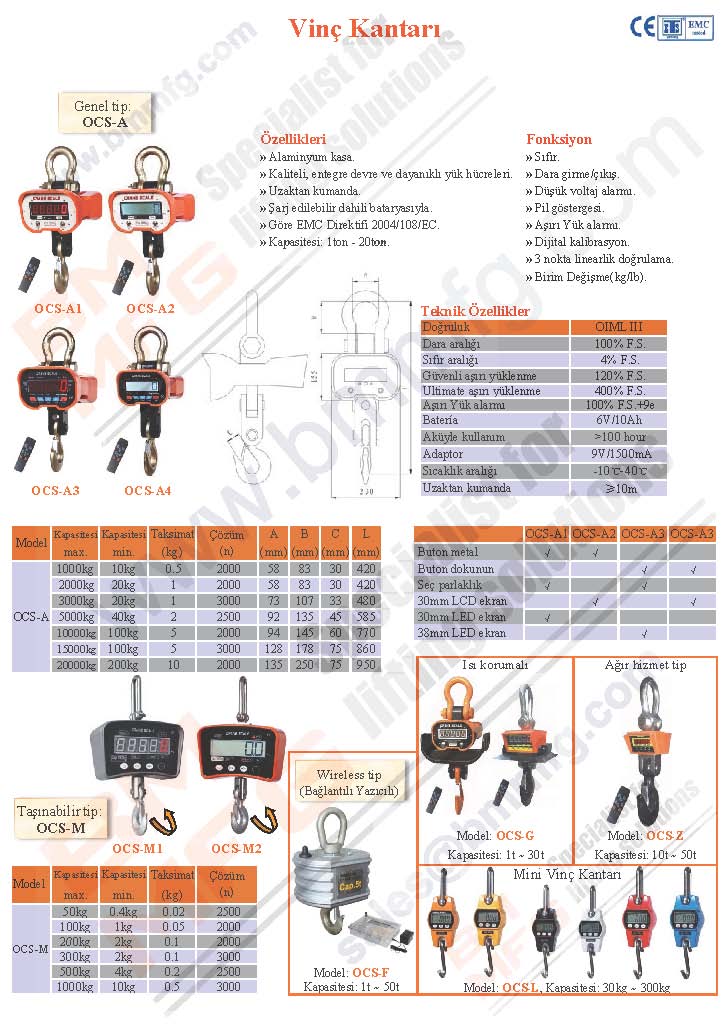 Vinç Kantarı, Vinç Baskülü